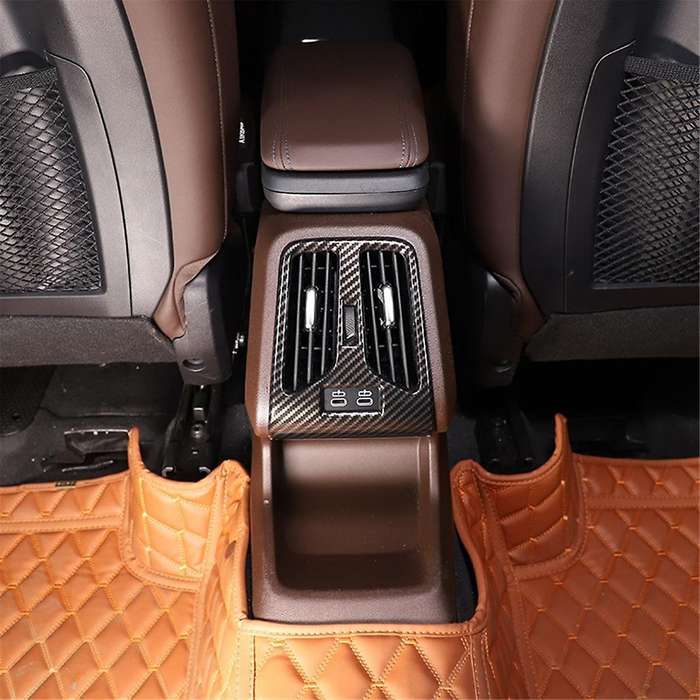 for X1 IX1 U11 2023 2024 Carbon Fiber Look Car Rear Conditioning Outlet Cover Trim Auto Accessories