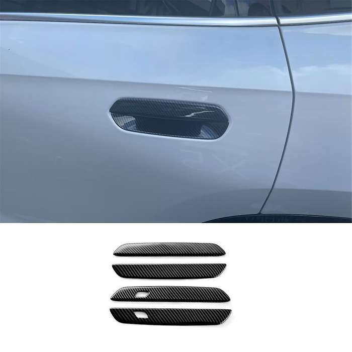 for X1 U11 2023 2024 Car Exterior Door Handle Cover Trim Sticker Accessories - ABS Carbon Fiber