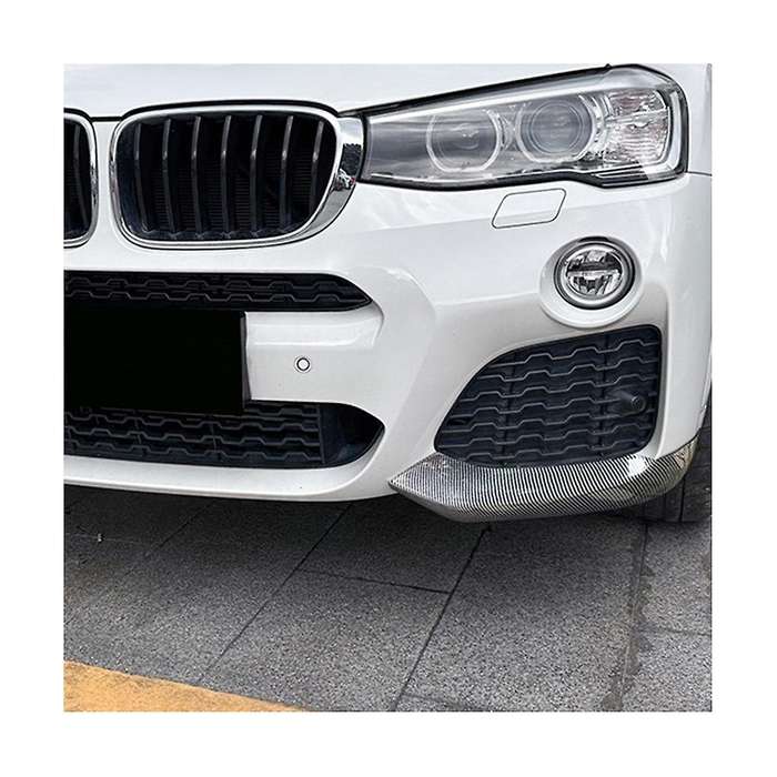 for X3 F25 X4 F26 2014-2017 Front Bumper Lip Angle Diffuser Splitter Spoiler Protector Carbon Fiber