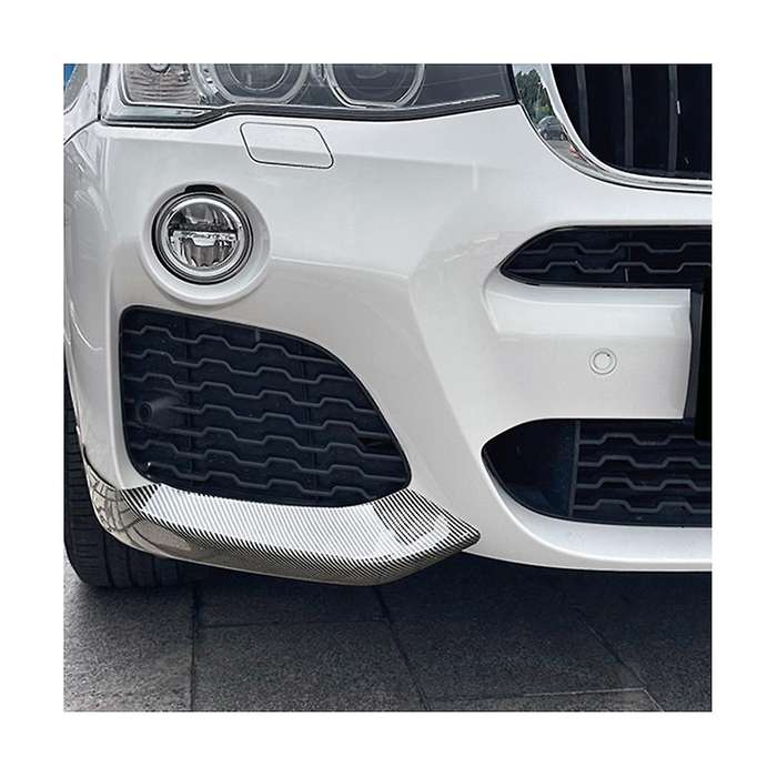 for X3 F25 X4 F26 2014-2017 Front Bumper Lip Angle Diffuser Splitter Spoiler Protector Carbon Fiber