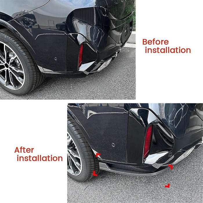 for X4 G02 2022+ Rear Bumper Lip Angle Diffuser Splitter Spoiler Protector Carbon Fiber