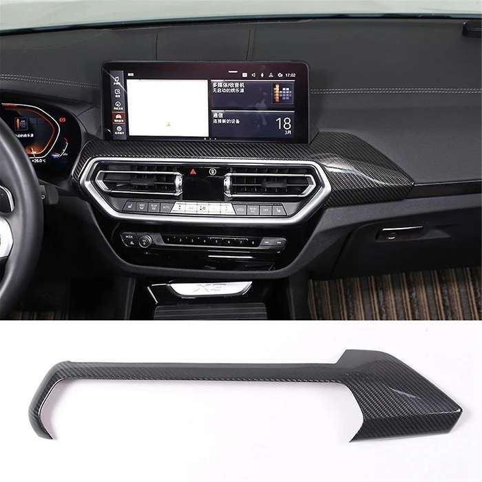 for X3 X4 G01 G02 2022-2023 LHD Real Dry Carbon Fiber Central Control Outlet Trim Cover Trim Accesso