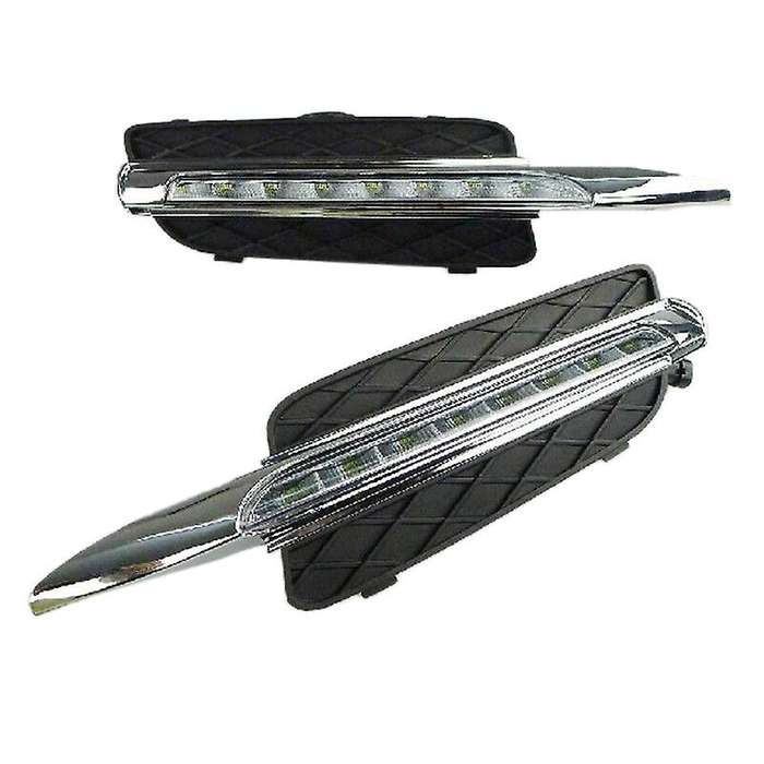 for X5 2007-2010 White LED Daytime Running Lights DRL Front Fog Lamps 2PCS