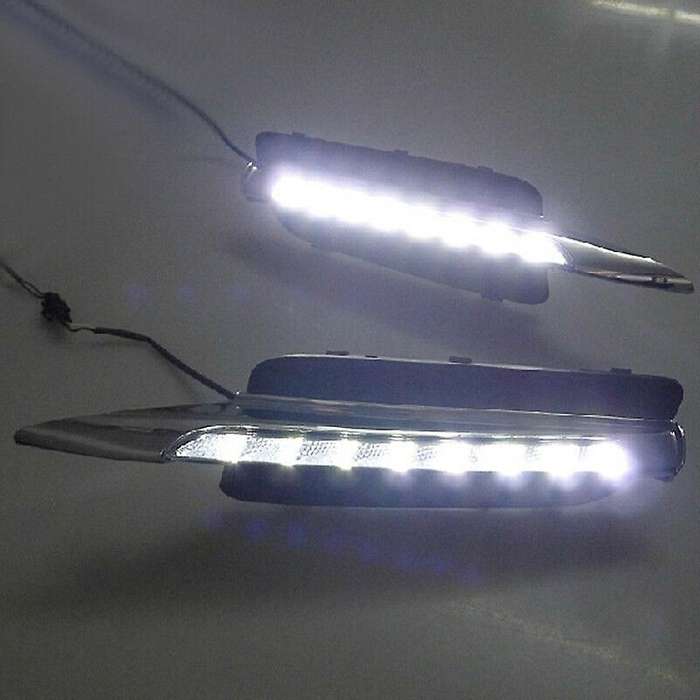 for X5 2007-2010 White LED Daytime Running Lights DRL Front Fog Lamps 2PCS