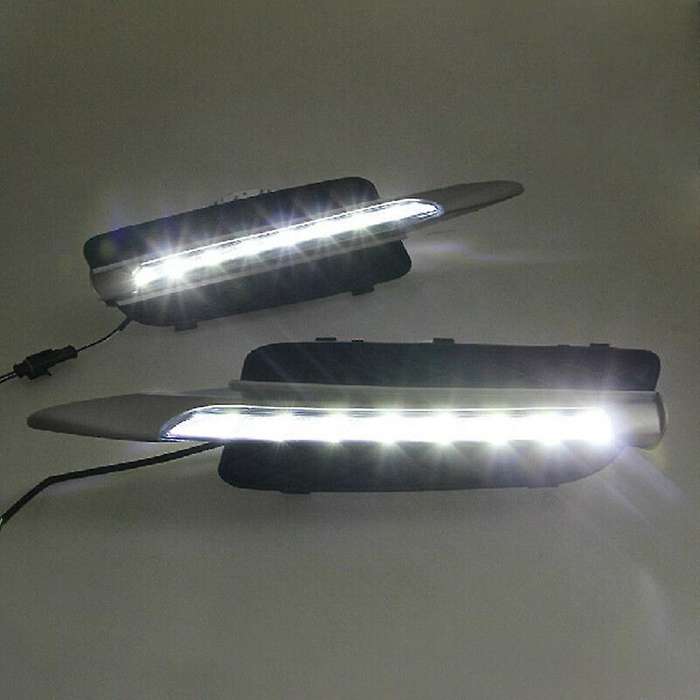 for X5 2007-2010 White LED Daytime Running Lights DRL Front Fog Lamps 2PCS