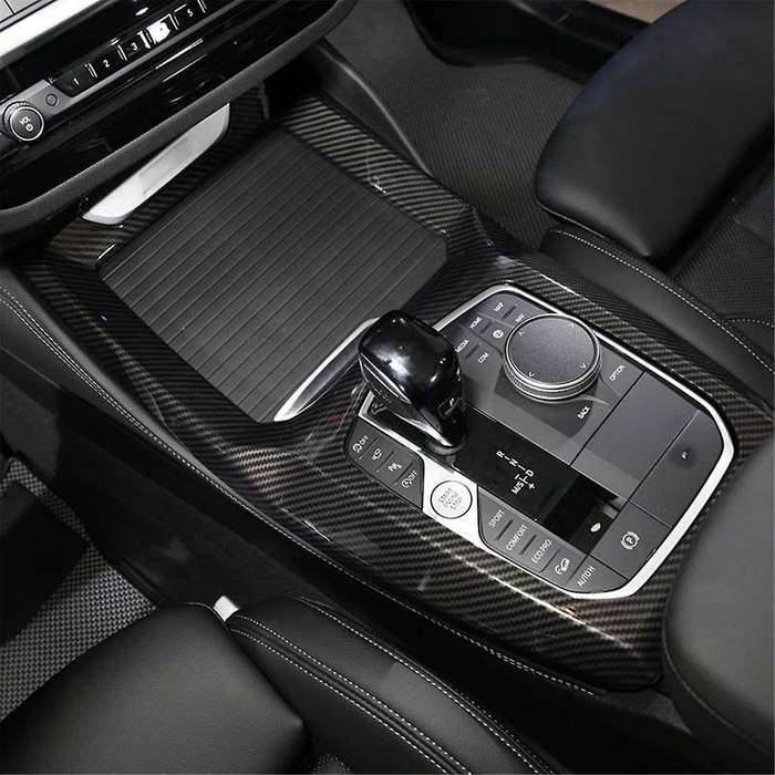 for X3 X4 G01 G02 2022 2023 Real Dry Carbon Fiber Central Control Gear Shift Panel Trim Cover Interi