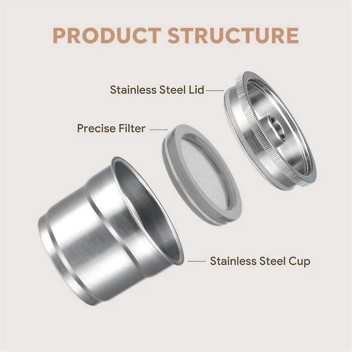 for X7/ Y3/ Y5 Reusable Coffee Capsule Refillable Filters Stainless Steel Spoon Cleaning Brush