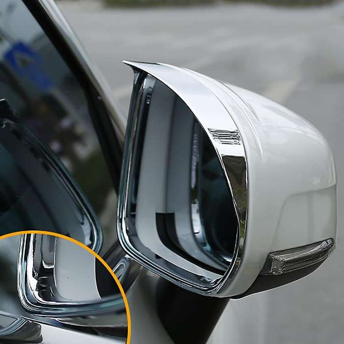 for XC60 2018- 2020 Car Side Door Rain Rear View Mirror Visor Shield Sun Cover Trim Accessories Chro