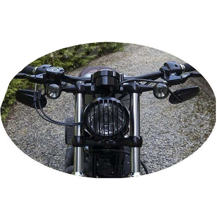 for XL 883 Iron 1200 04-14 Custom XL1200C 1200 Motorcycle 5 3/4inch CNC LED Headlight Grill Cover Ch