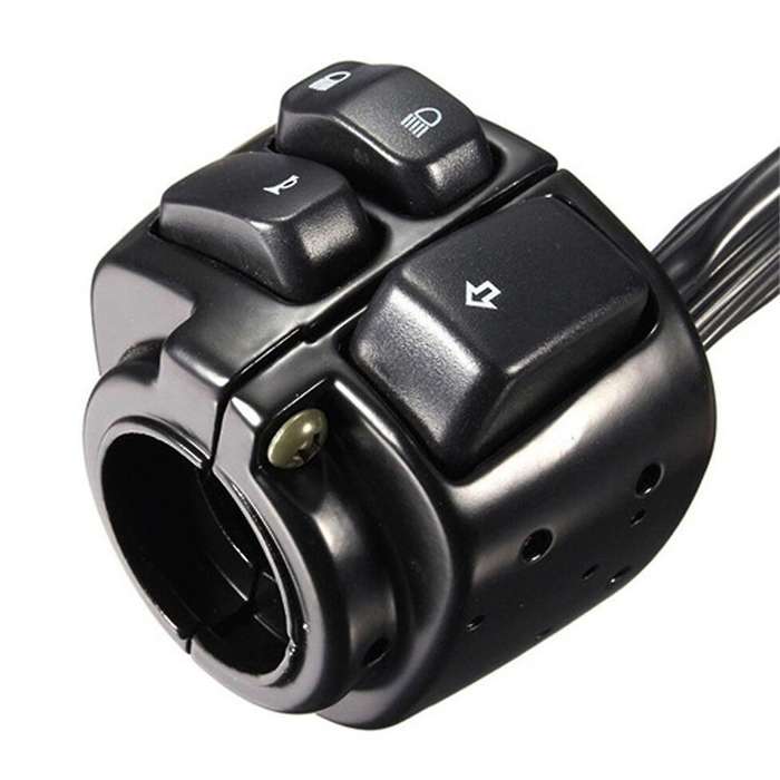 for XL883 V-ROD Softail Motorcycle Handlebar Turn Signal Control Switch, 1 Inch 25mm,Black