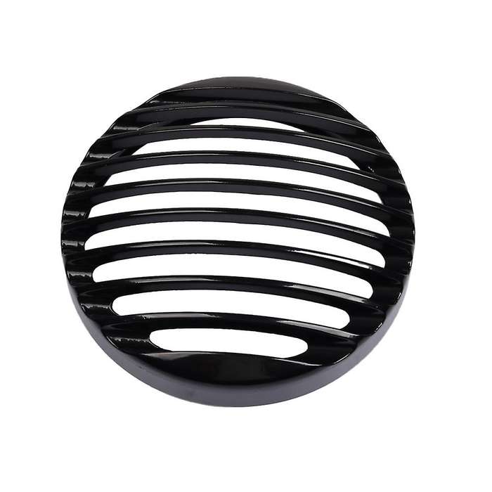 for XL 883 Iron 1200 04-14 Custom XL1200C 1200 Motorcycle 5 3/4inch CNC LED Headlight Grill Cover Bl