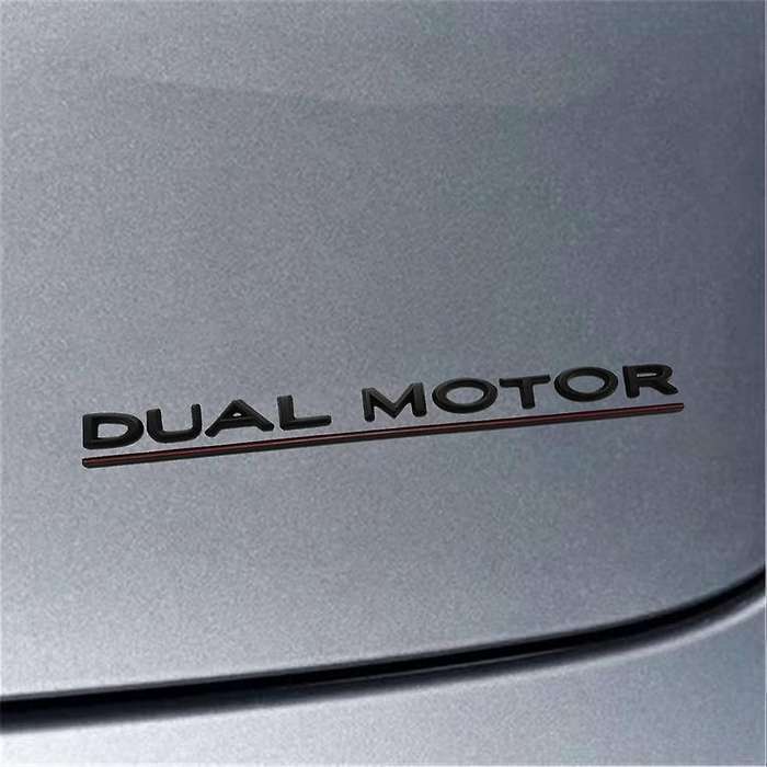 for Y X S Dual Motor Emblem - 3D Dual Motor Badge Sticker Decor Performance Badge Accessories