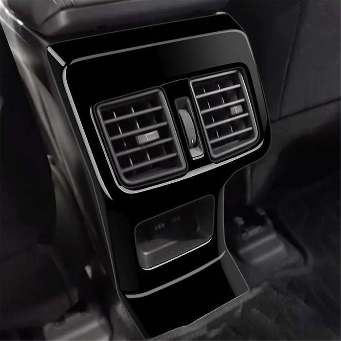 for Yaris 2023 Southeast Asia Version Car Rear A/c Air Outlet Vent Cover Frame Sticker Gloss Black
