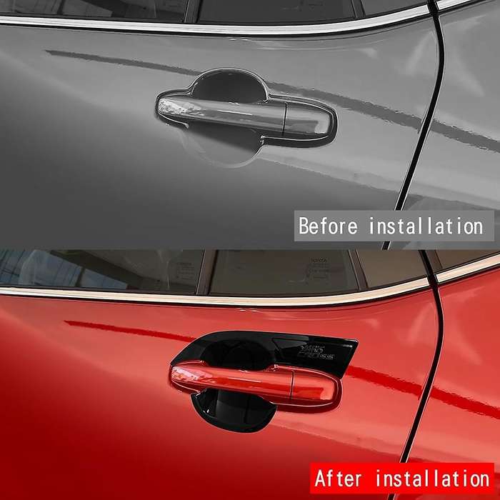 for Yaris 2023 Southeast Asia Version Gloss Black Car Exterior Door Handle Bowl Cover Trim Sticker