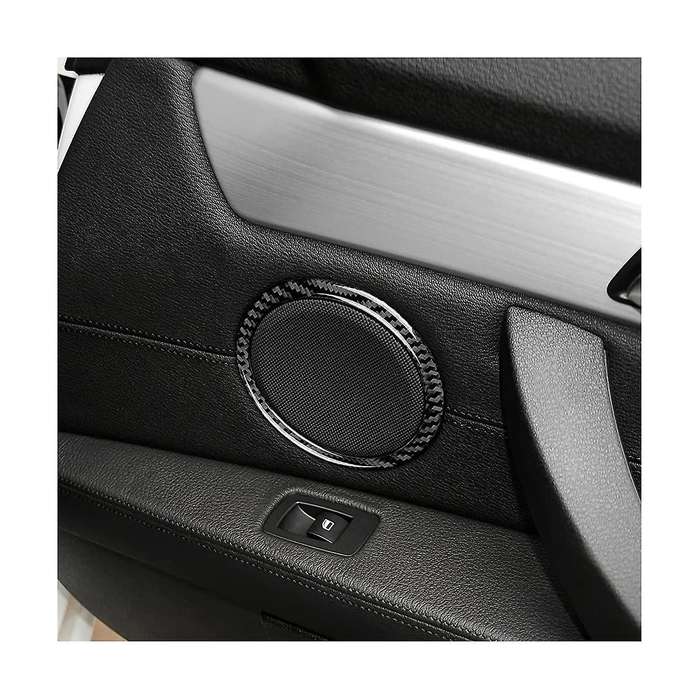 for Z4 E89 2009-2016 Carbon Fiber Car Door Speaker Trim Loudspeaker Decoration Sticker Accessories