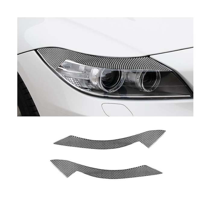 for Z4 E89 2009-2016 Carbon Fiber Headlight Eyebrow Cover Trim Decoration Sticker Accessories
