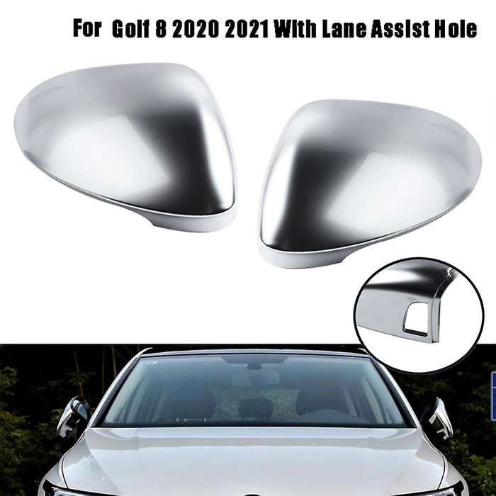 for Golf 8 2020 2021 Car Side Rearview Mirror Cover with Assist Hole Wing Mirror Shell