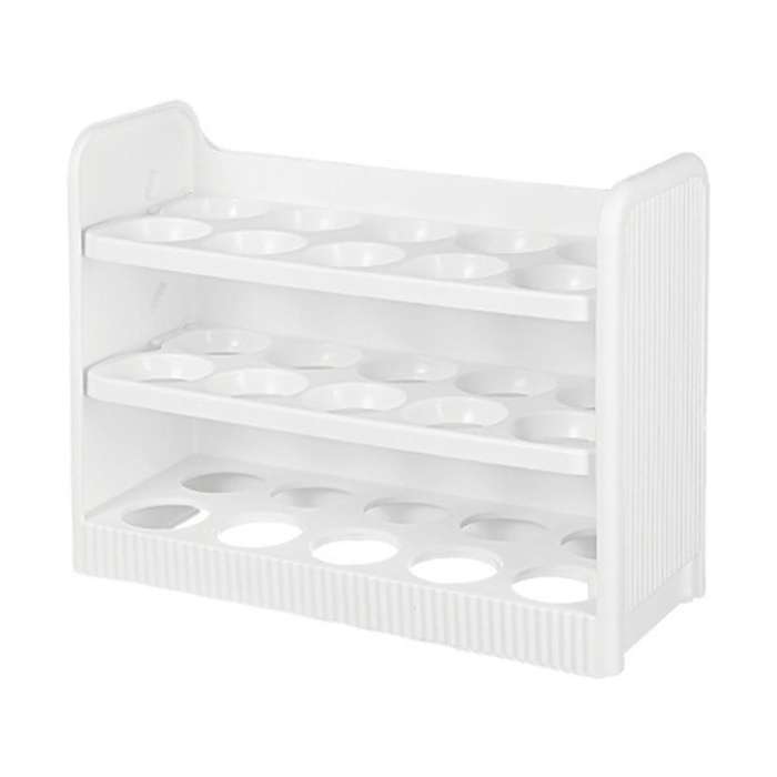 Fridge Egg Holder for Refrigerator Door, 3-layer Flip Fridge Egg Tray Container, Egg Container For