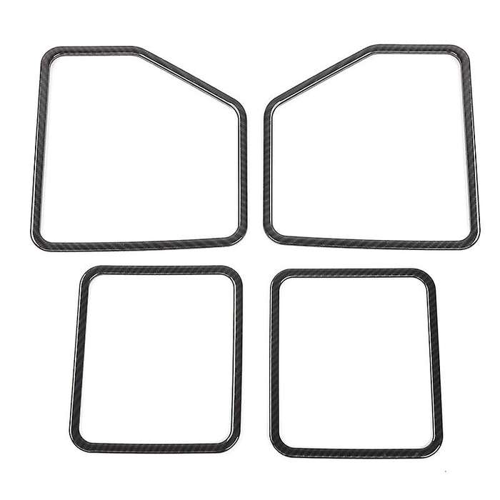 Front & Rear Door Speaker Trim Cover for 2015 2016 2017 2018 2019 2020 Carbon Fiber Grain