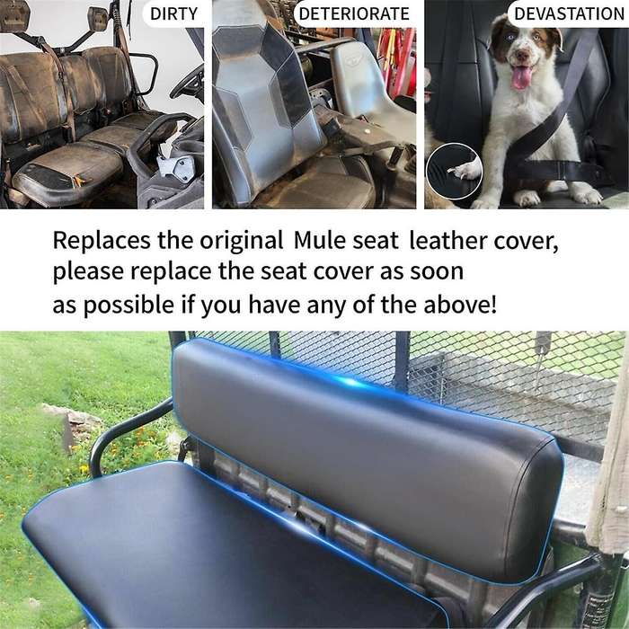 Front Bench Seat Cover for Mule 2500 2510 3000 3010 Waterproof Full Protection UTV Seat Cover