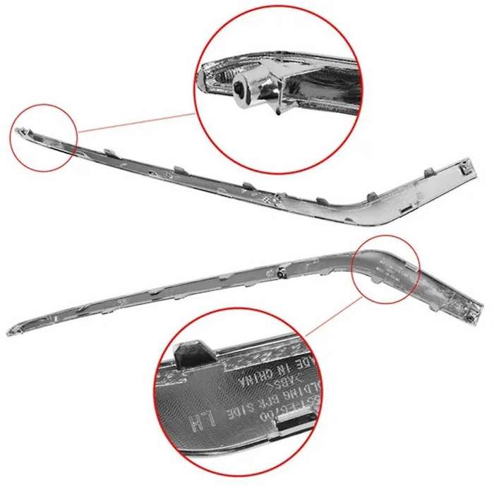 Front Bumper Fog Chrome Lower Bumper Trim Replacement for 2018-2019 86551-E6700 86552-E6700 86551E67