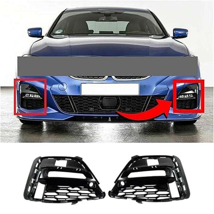 Front Bumper Fog Light Grille Cover for 3 Series G20 G21 G28 2019-2022 51118069371 51118069372