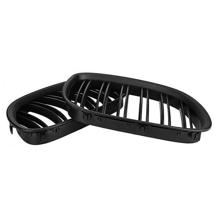 Front Bumper Grill Double Slat Grille for F01 F02 7-SERIES 730D 740I 750I 09-15(Matte Black)