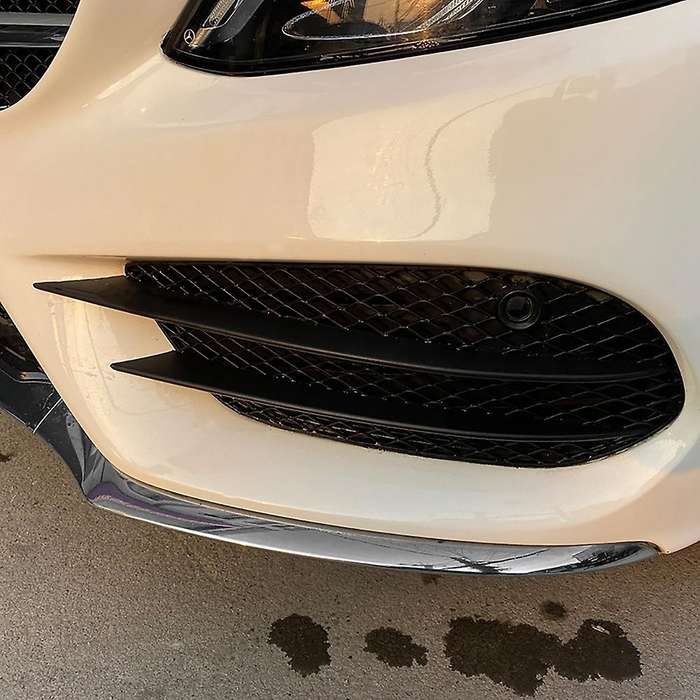 Front Bumper Grill Grid Fog Light Cover for - C-class W205 C180 C200 C260 2015-2018 Modification
