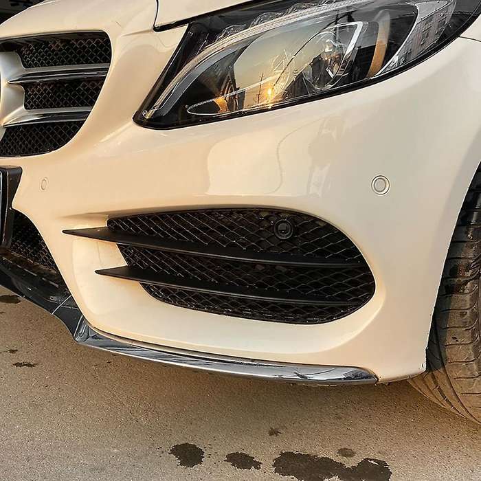 Front Bumper Grill Grid Fog Light Cover for - C-class W205 C180 C200 C260 2015-2018 Modification