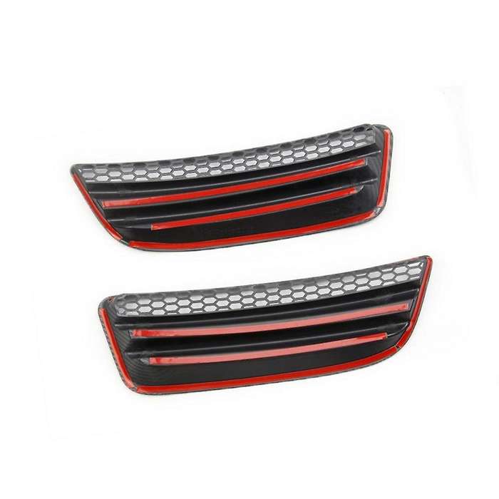 Front Bumper Honeycomb Fog Lamp Cover Tirm for Charger 2016 2017 2018 2019 2020 2021 SXT,Carbon Fibe
