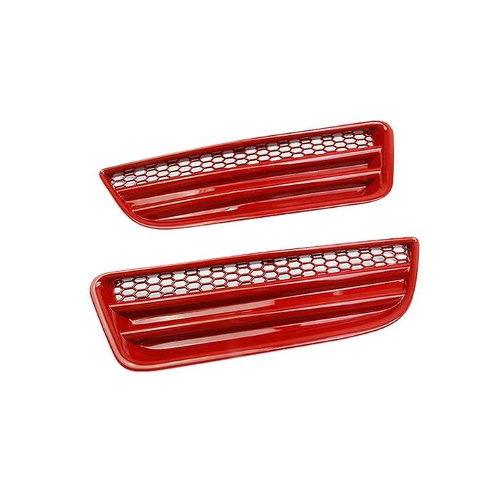 Front Bumper Honeycomb Fog Lamp Cover Tirm for Charger 2016 2017 2018 2019 2020 2021 SXT, Red