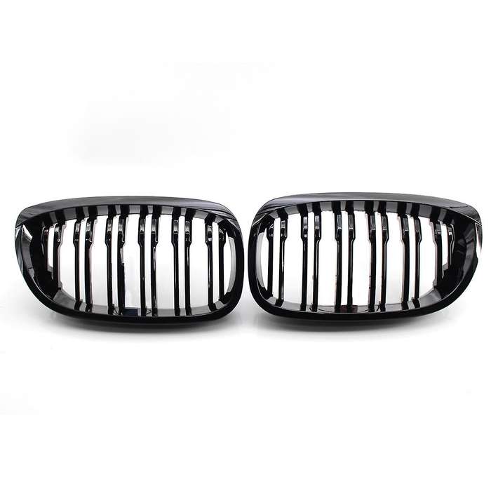 Front Bumper Kidney Double Line Grille Sport Grill Replacement for  E46 3 Series 2-Door Coupe 2003-2
