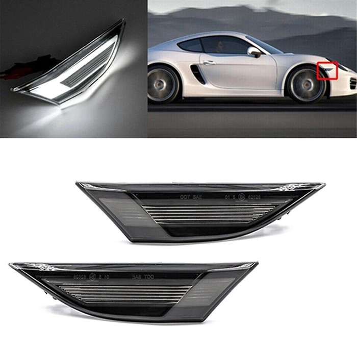 Front Bumper Side Marker Lights for 991 981 718 Turbo 2012+ Right 99163125605