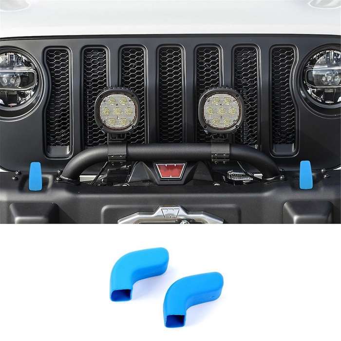 Front Bumper Tow Hook Covers for Wrangler JK JL TJ 2007-2024 Exterior Accessories ,Blue