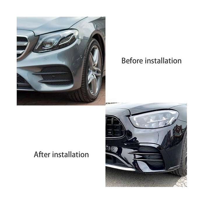 Front Bumper Wind Blade+ Front Wind Blade Modification Bumper Grille Trim Car for Chic E Class W213