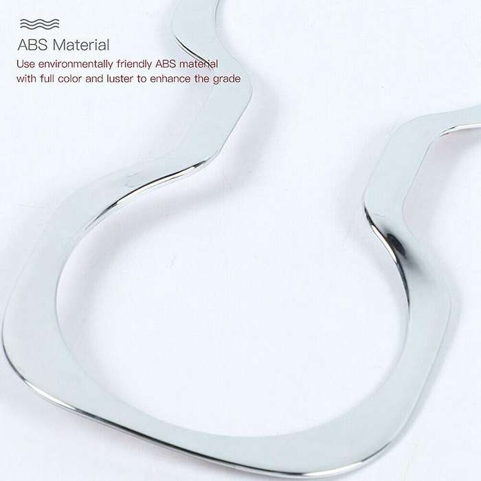 Front Cup Holder Cover Decor Ring Trim ABS for Ram 1500 2010 2011 2012 2013 2014 2015 2016 2017 (Chr