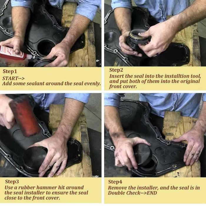 Front Cover Crankshaft Seal Installation Tool for 1989-Current 3.9L 5.9L 6.7L, 3824498 1338