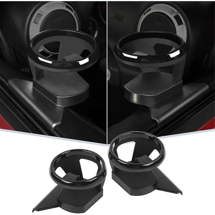 Front Door Cup Holder for Wrangler JK 2011-2017 Accessories, Side Door Mounted Drink Holders ,Left
