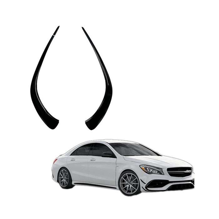 Front Fog Lamp Brow Decorative Frame Front Bumper Spoiler Front Bar Wind Knife Auto for W118 C118 C