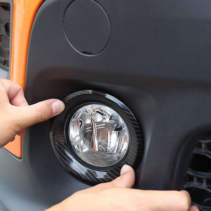 Front Fog Light Cover Trim for 2019 ABS Fog Light Decorative Cover Trim Car Accessories(Carbon Fiber