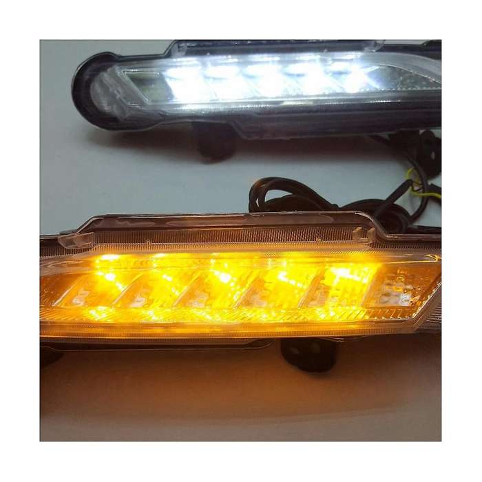 Front Fog Light Daytime Running Light Turn Signal Light (yellow Turn Signal Light) Car for Yaris 20
