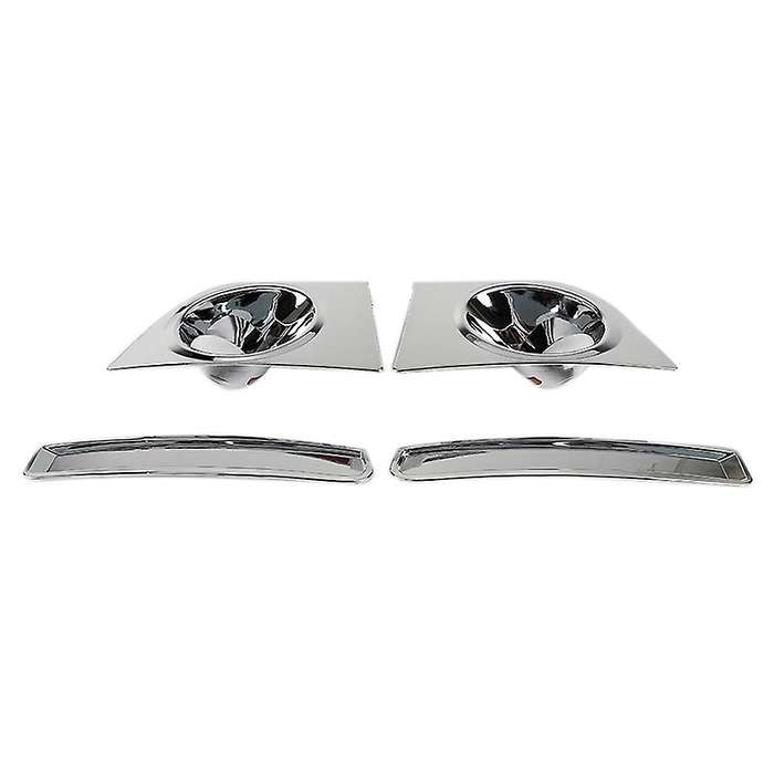 Front Fog Light Lamp Decor Cover Trim Bezels for 2010 2011 2012 2013 2014 Accessories (Silver)
