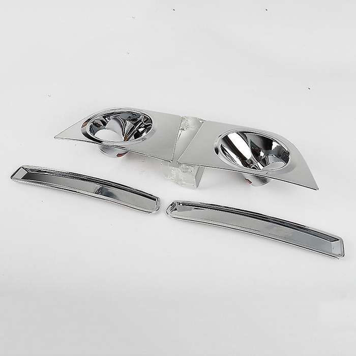 Front Fog Light Lamp Decor Cover Trim Bezels for 2010 2011 2012 2013 2014 Accessories (Silver)