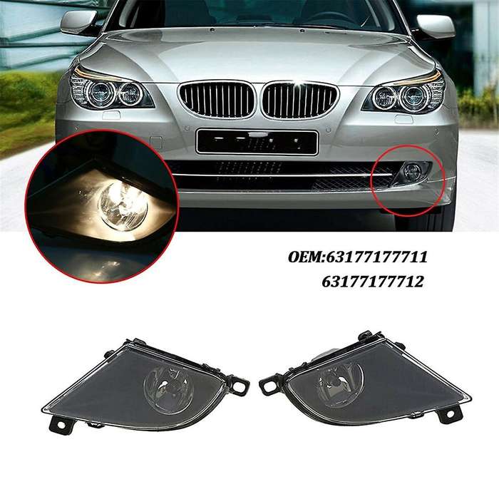Front Fog Light Lamps without Light Bulbs Fit for 5 Series 528I 535I 550I XDrive 2008-2010 631771777