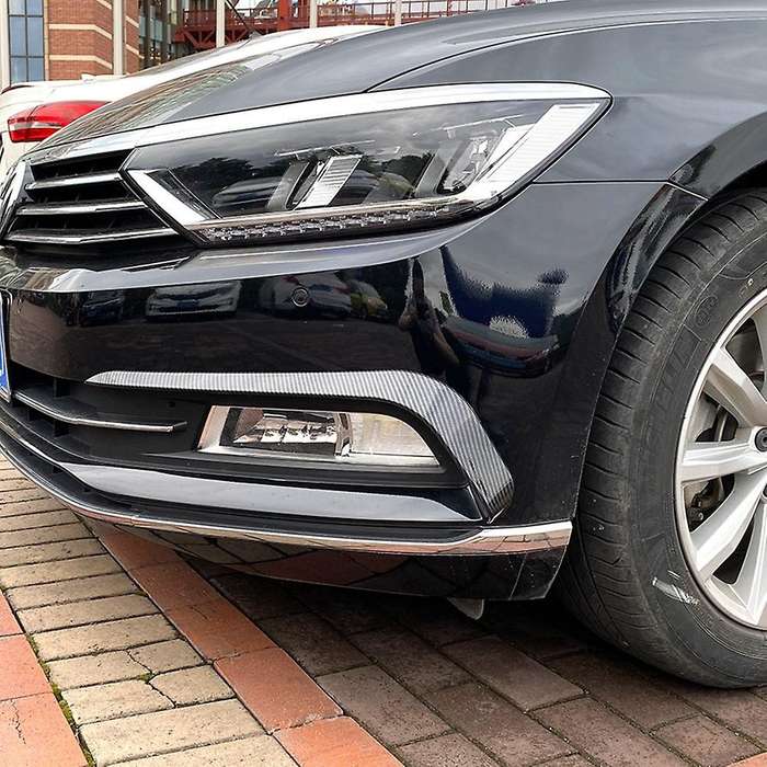 Front Fog Lights Eyebrow Wind Knife Sticker Spoiler for B8 2016-2019 Fog Lamp Eye Lid Cover Trim Car