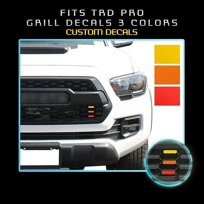 Front Grille 3 Color Inlay Wrap Decal Sticker for Pro 2016 2017 2018 2019 2020