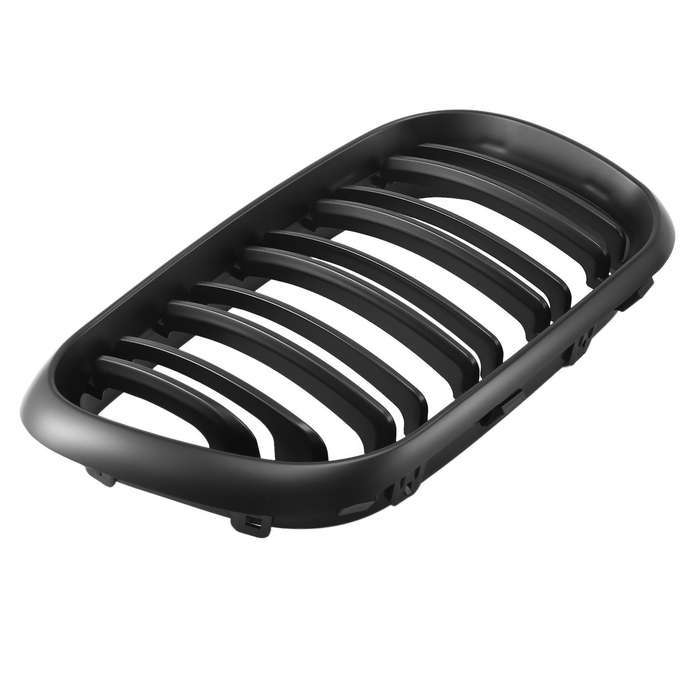 Front Grille Double Line Left Right Matte Black Kidney Grille Grill 51138250052 51138250051 for- X5