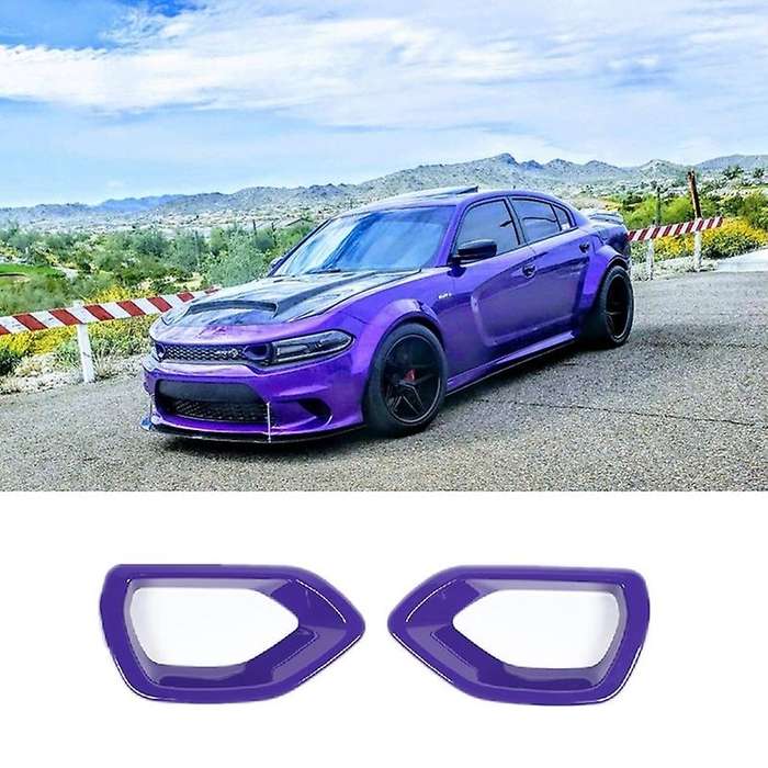 Front Grille Intake Bezel Cover Trim for 2015-2020 Charger Pack Car Accessories (Purple)