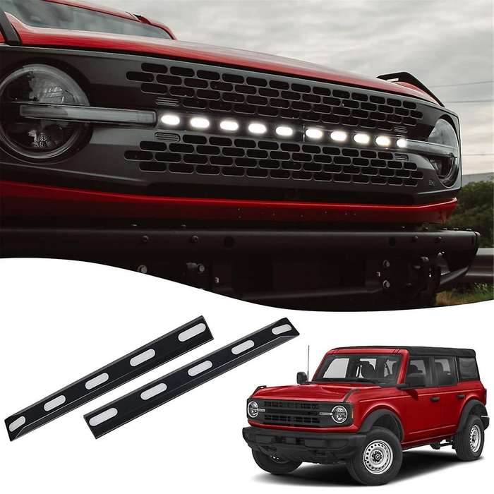 Front Led Grille Light Strip for 2021 2022 2023 Accessories, Drip Style Hood Grille Led Dynamic Lig