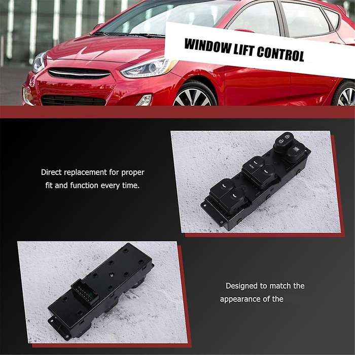 Front Left Driver Side Electric Power Master Window Lift Control Switch 93570-1R211 for Accent 2015-